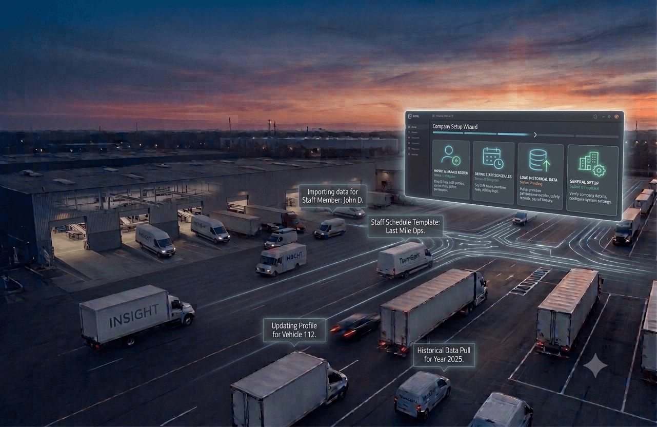 Logistics terminal with Insight operational overlays